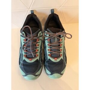 Merrell Womens Trail Running Shoes Vibram Sole Blue Green Size 9.5 Hiking